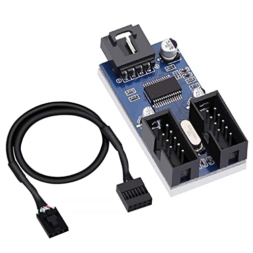 Computer Motherboard USB 2.0 9 Pin Schnittstellen Header Modul Extender 1 bis 2 Splitter Board Verlängerungskabel Desktop PC Computer Motherboard USB 2.0 9 Pin Schnittstellen Header Modul Extender 1 bis 2 Splitter Board Verlängerungskabel Desktop PC von Topsevie