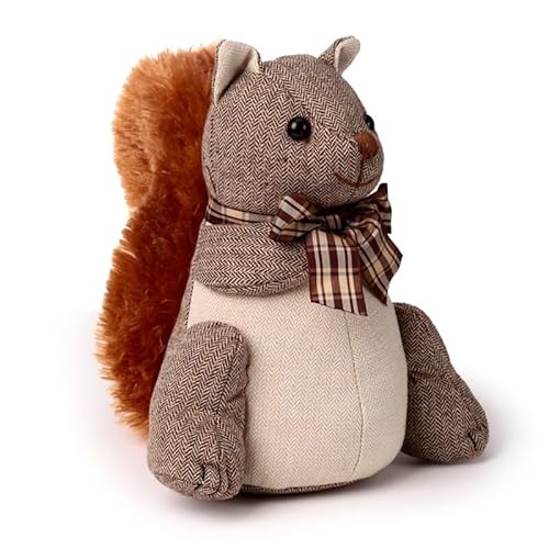 Plüsch Türstopper Tier & Figuren Design – Dekorativer Türhalter schwer & standfest, Türsack als Wohnaccessoire & Geschenkidee (Eichhörnchen) von Topshop24you