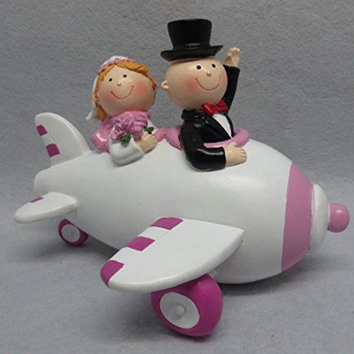 Udo Bremen wunderschöne Sparbüchse,Sparschwein Spardose Hochzeitspaar im Flugzeug von Topshop24you
