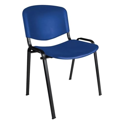 Büro & More Besucherstühle, stapelbarer Konferenzstuhl, mit Sitz und Rückenlehne aus Kunststoff. (Blau) von Topsit