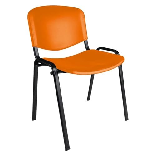 Büro & More Besucherstühle, stapelbarer Konferenzstuhl, mit Sitz und Rückenlehne aus Kunststoff. (Orange) von Topsit
