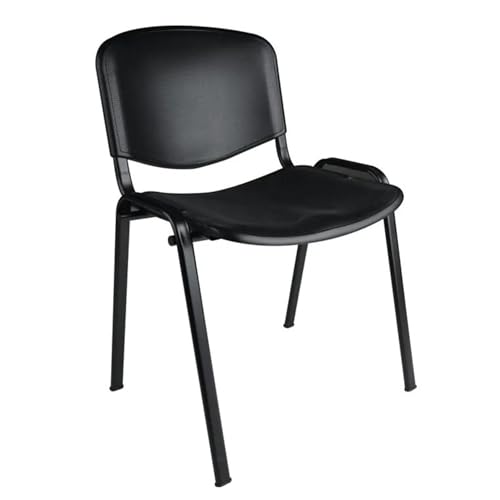 Büro & More Besucherstühle, stapelbarer Konferenzstuhl, mit Sitz und Rückenlehne aus Kunststoff. (Schwarz) von Topsit
