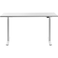 Topstar® Elektrisch höhenverstellbarer Schreibtisch E-Table, T-Fuß, BxT 1.400 x 600 mm, weiß/weiß von Topstar®