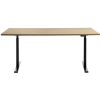 Topstar® Elektrisch höhenverstellbarer Schreibtisch E-Table, T-Fuß, BxT 1.800 x 800 mm, Ahorn/schwarz von Topstar®