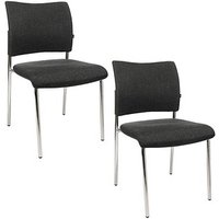 2 Topstar Besucherstühle Visit 10 NV190 G22 anthrazit Stoff von Topstar