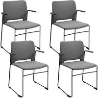 4 Topstar Besucherstühle Visit Lite RE10ATB3TB3 hellgrau Stoff 4 Topstar Besucherstühle Visit Lite RE10ATB3TB3 hellgrau Stoff von Topstar
