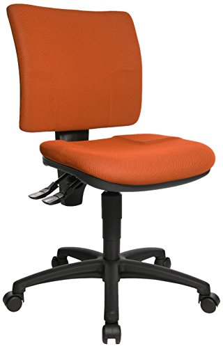 Topstar 8070BC0 U50, Bürostuhl, Schreibtischstuhl, niedrige Rückenlehne, Bezugsstoff, orange von TOPSTAR