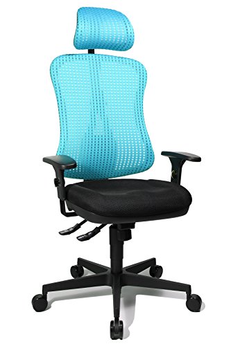 Topstar Bürodrehstuhl, Polyester, Schwarz/Blau von TOPSTAR