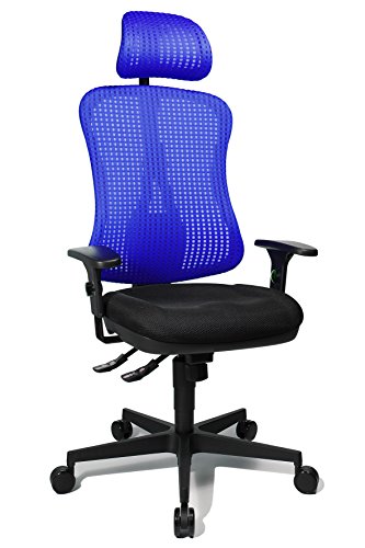 Topstar Bürostuhl Head Point SY inkl. Armlehnen und Kopfstütze schwarz/blau von TOPSTAR