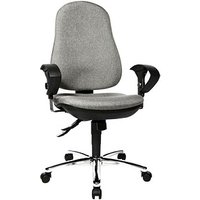 Topstar Bürostuhl Support ®Syncro Deluxe, 8559U G23 Stoff grau, Gestell chrom von Topstar