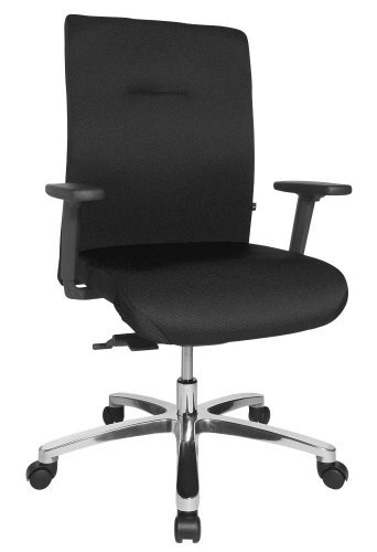 Topstar Drehstuhl Big Star 10 schwarz inklusive höhenverstellbare Armlehnen und Softpad-Armauflage von TOPSTAR