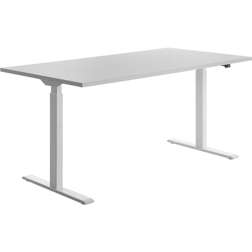 Topstar höhenverstellbarer Schreibtisch E-Table Holz 160x80 weiß/weiß von TOPSTAR