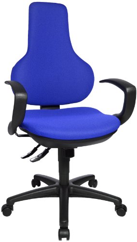 Topstar EPO20Q BC6 Bürostuhl Ergo Point SY inklusiv feste Armlehnen, Stoffbezug blau von TOPSTAR
