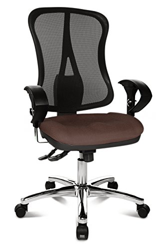 Topstar Bürostuhl Head Point SY Deluxe inkl. höhenverstellbaren Armlehnen dunkelbraun/schwarz von TOPSTAR