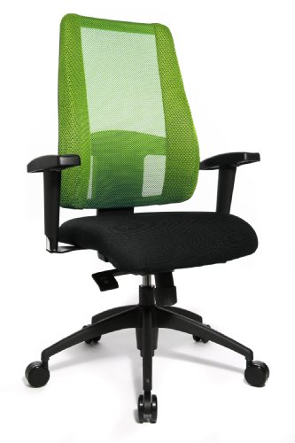 TOPSTAR | Bürostuhl Lady SITNESS Deluxe | beweglich mit 7 Zonen | schwarz/grün von TOPSTAR