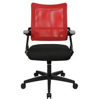 Topstar Bürostuhl New S'move, DS100A T201 Stoff rot, Gestell schwarz von Topstar