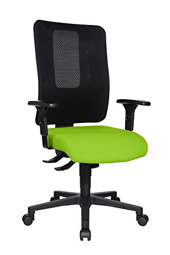 Topstar Open X (N) ergonomischer Bürostuhl, Schreibtischstuhl, atmungsaktive Netzbespannung, Stoffbezug, apfelgrün/schwarz von TOPSTAR