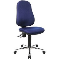 Topstar Bürostuhl Point 60, 8169G26 Stoff blau, Gestell chrom von Topstar