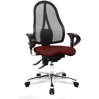 Topstar Bürostuhl Sitness® 15, ST19U G27 Stoff rot, Gestell chrom von Topstar