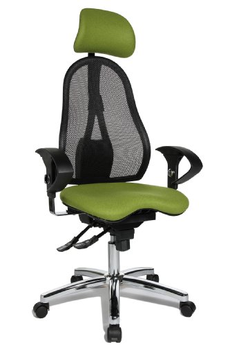 Topstar Bürostuhl Sitness 45 inkl. höhenverstellbare Armlehnen und Kopfstütze grün von TOPSTAR