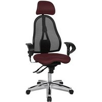 Topstar Bürostuhl Sitness 45, ST99U L57X Stoff rot, Gestell chrom von Topstar