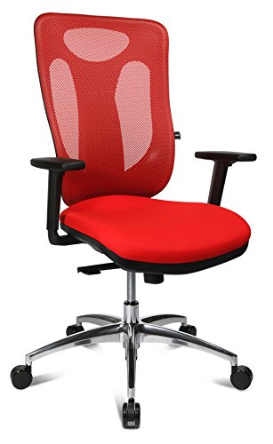 Topstar Bürostuhl Sitness Net Pro 100 inkl. höhenverstellbaren Armlehnen rot von TOPSTAR