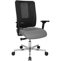 Topstar Bürostuhl Sitness Open X (N) Deluxe Alu mit Schiebesitz, OX39WTW2 T230 Stoff grau, Gestell alu von Topstar