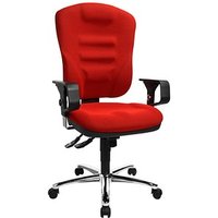 Topstar Bürostuhl Softec Synchro Deluxe, SOFTEC BC1 Stoff rot, Gestell chrom von Topstar