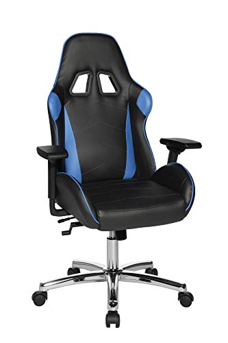 Topstar Bürostuhl Speed Chair 2 chrom inkl. Armlehnen Kunstleder blau/schwarz von TOPSTAR