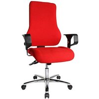 Topstar Bürostuhl Top Point Deluxe, TO29X G21 Stoff rot, Gestell chrom von Topstar