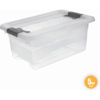 Ordnung Transportbehälter, Transparent - 5er-Set von Toptex