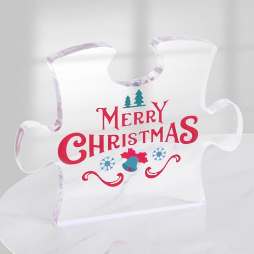 Toptime Weihnachtsgeschenke für Frauen Männer, Weihnachtsdeko Innen Acryl Puzzle mit Merry Christmas Glocken Weihnachtsbaum, Transparente Weihnachten Deko Klein, Deko Wohnzimmer, 12.4 x 9.4 cm Toptime Weihnachtsgeschenke für Frauen Männer, Weihnachtsdeko Innen Acryl Puzzle mit Merry Christmas Glocken Weihnachtsbaum, Transparente Weihnachten Deko Klein, Deko Wohnzimmer, 12.4 x 9.4 cm von Toptime
