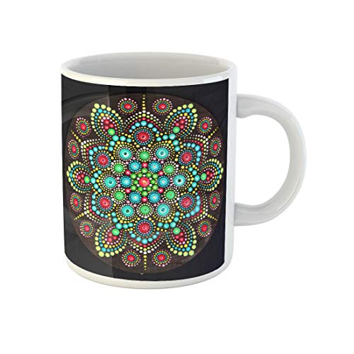 Topyee Kaffeetasse, schönes Mandala, handbemalt von Punkten, Sommer, Strand, Keramik, Teetasse, Becher, Geburtstag, Urlaub, Geschenk oder Souvenir für Familie und Freunde, 325 ml Topyee Kaffeetasse, schönes Mandala, handbemalt von Punkten, Sommer, Strand, Keramik, Teetasse, Becher, Geburtstag, Urlaub, Geschenk oder Souvenir für Familie und Freunde, 325 ml von Topyee