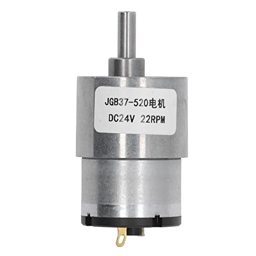 DC Gear Reduction Motor 24V 22RPM Brass Coil Self Locking High Torsion Aluminum Alloy Geared Motor for Printers Copiers Intelligent Robots Automation Devices (22RPM) von Topyond