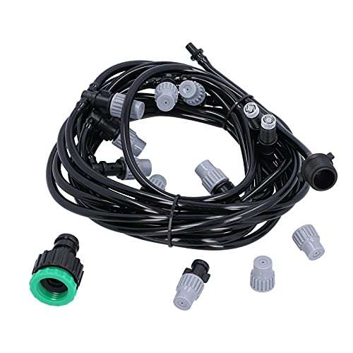 DIY MELTERS FÜR AUSSERHALTIERUNG, 32,8 Fuß (10 m) Misting -Schlauch, 10 Messingnebel -Düsen, Wassermister für Garten, Gewächshaus und Terrassekühlung von Topyond