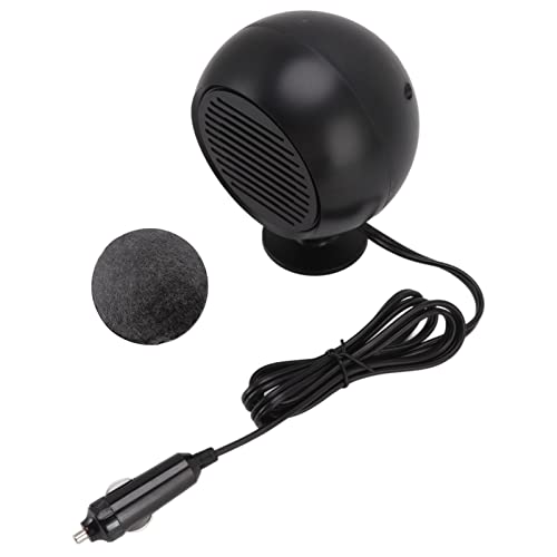Topyond Auto-Heizlüfter, 2 in 1 Heizung Kühlung Scheibenenteiser, 12V 360° Drehbar Tragbare Autoheizung, Auto Heizung Entfroster, Schwarzer Planet Form Design von Topyond