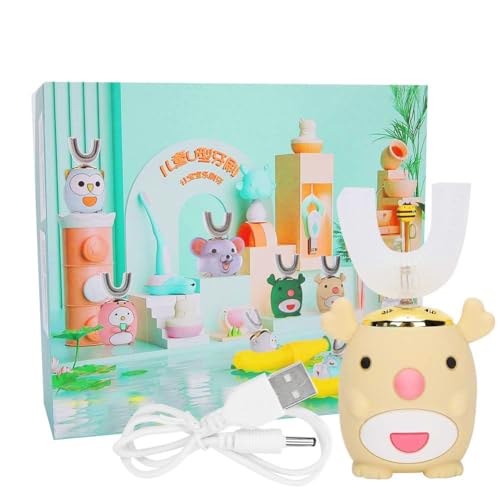 Topyond Elektrische Zahnbürste, U-förmige Konfiguration, Cartoon-niedliches Design, Wasserdicht, 5 Putzmodi, Elektrische Zahnbürste Für Kinder Topyond Elektrische Zahnbürste, U-förmige Konfiguration, Cartoon-niedliches Design, Wasserdicht, 5 Putzmodi, Elektrische Zahnbürste Für Kinder von Topyond