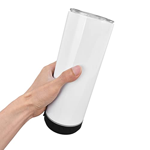 Topyond Lautsprecherbecher, Tragbarer Musikbecher, Abnehmbarer Bluetooth-Lautsprecher, Vakuumisolierbecher Für Männer Und Frauen, Hochwertiger Klang, 600 Ml(schwarzer Hintergrund) von Topyond