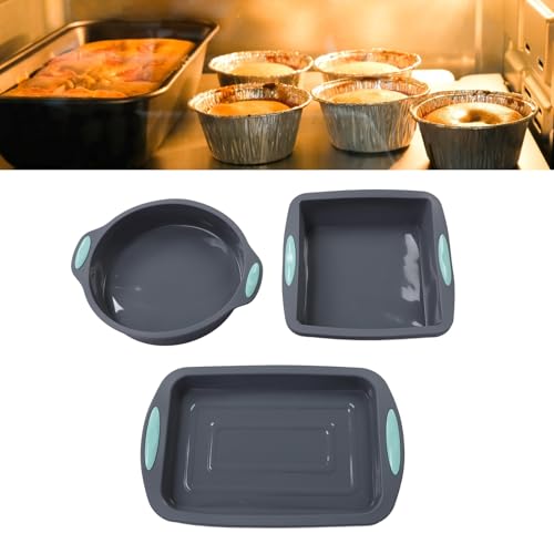 Topyond Silicone Cake Pan for Baking, 3pcs Nonstick Silicone Round and Square Cake for Layer Cakes, Cheese Cakes and Chocolate Cakes - 9.8+11.6+13.6 inch Topyond Silicone Cake Pan for Baking, 3pcs Nonstick Silicone Round and Square Cake for Layer Cakes, Cheese Cakes and Chocolate Cakes - 9.8+11.6+13.6 inch von Topyond