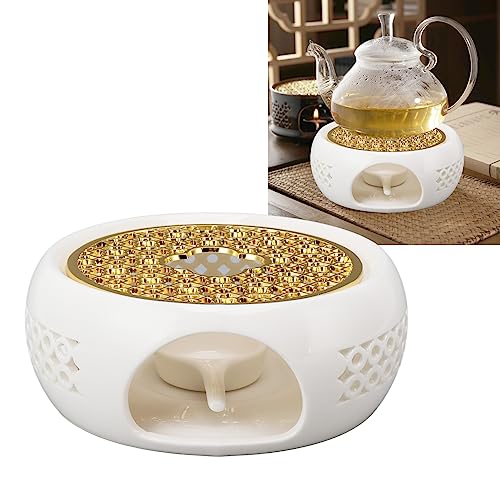Topyond Stövchen für Teekanne,Teewärmer, Porzellan-Teekannen-Heizrahmen, Hohlgeschnitztes Stövchen, Legierungskissen, Kerzenhalter, Teekannen-Kaffee-Milch-Wärmer,Weiß Topyond Stövchen für Teekanne,Teewärmer, Porzellan-Teekannen-Heizrahmen, Hohlgeschnitztes Stövchen, Legierungskissen, Kerzenhalter, Teekannen-Kaffee-Milch-Wärmer,Weiß von Topyond