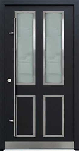 TorOne Stahl-Aluminium Haustür, Eingangstür DIN links & DIN rechts, Höhe 208-210 cm & Breite zw. 98-110, Türblattdicke 68mm, Set inkl. Schloss, Verglasung & Profilzylinder, HTS 6809 TorOne Stahl-Aluminium Haustür, Eingangstür DIN links & DIN rechts, Höhe 208-210 cm & Breite zw. 98-110, Türblattdicke 68mm, Set inkl. Schloss, Verglasung & Profilzylinder, HTS 6809 von TorOne