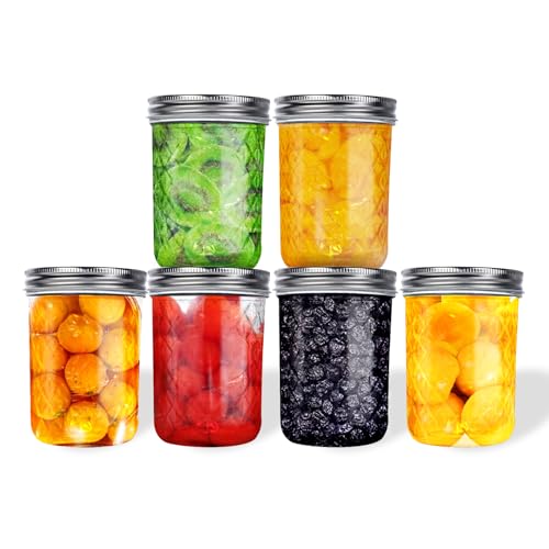 Einmachgläser Mit Schraubdeckel für Hausgemachte Marmelade Tomaten Gurke Honig Overnight Oats Jelly Fruit Lebensmittelaufbewahrung 50ML (16OZ) von Torchesy
