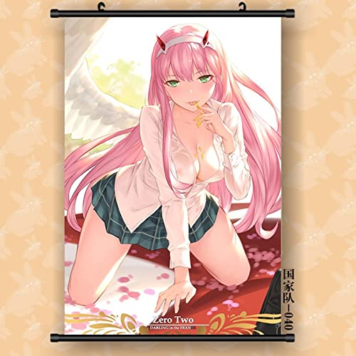 Rollbild/Kakemono aus Stoff/Poster Anime DARLING in der FRANXX-Farbe 3D wandkunst wand-deko -60*90CM von Torchic