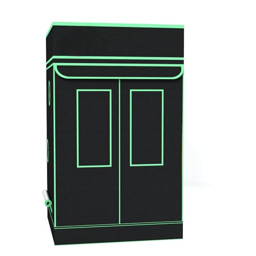GROWSTERS Growzelt 120x60x150cm, Indoor Grow Tent Reflektierendes Mylar für Hydrokultur, Anbausystem, herausnehmbarer Boden, Homegrowing, Zuchtschrank, Mini-Gewächshaus von Torcster