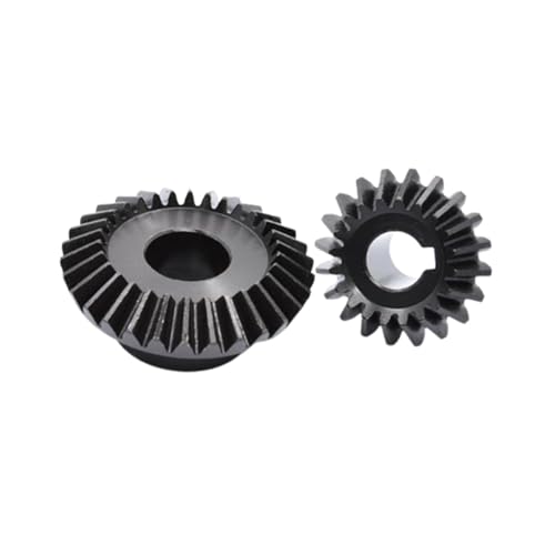 1 Stück 2 Module 15/18/20/30/36/40Z Kegelrad aus geschwärztem Kohlenstoffstahl, Geschwindigkeitsverhältnis 1:2, Bohrung 10mm von Torehueju