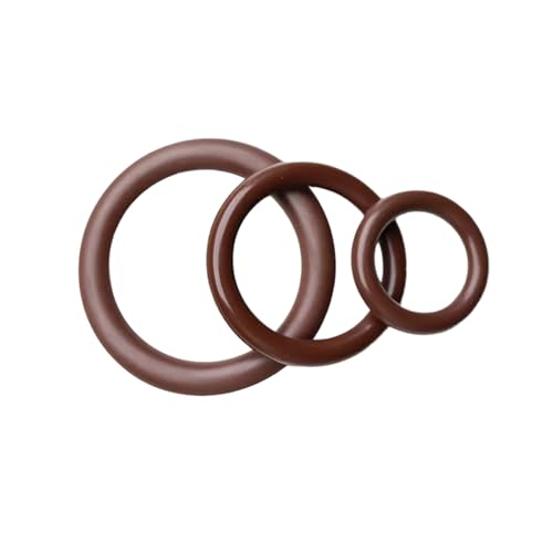 50 Stück brauner, korrosionsbeständiger O-Ring aus Fluorkautschuk, ID 15.5mm, OD 17.5mm, Querschnittsdurchmesser 1mm, verwendet in der Automobil- und Chemieindustrie, 15.5x17.5x1mm(50pcs) von Torehueju