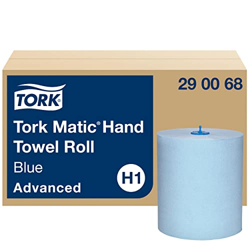 Tork Matic Rollenhandtuch Advanced 290068 - H1 Papierhandtücher für Rollenhandtuchspender, saugfähig und reißfest, nachverfolgbare Herkunft, 2-lagig, blau - 6 Rollen x 150 m von Tork
