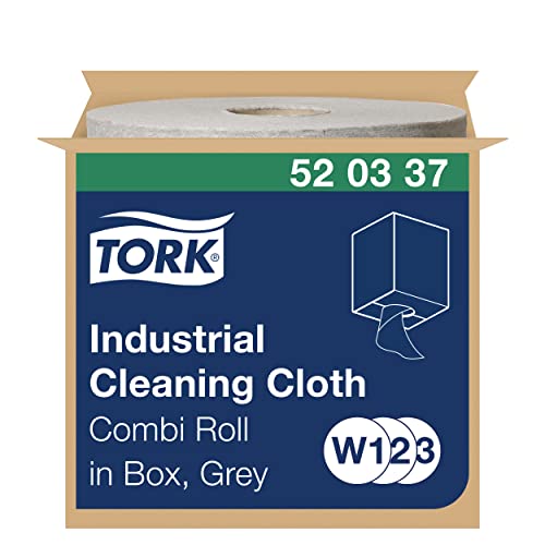 Tork Industrie Reinigungstücher Grau W1/2/3, Wiederverwendbar, 1 × 390 Tücher, 520337 von Tork