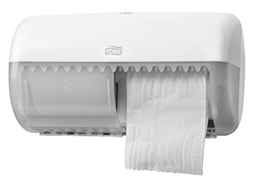 SCA Tork 557000 Spender für Kleinrollen Toilettenpapier, Weiß SCA Tork 557000 Spender für Kleinrollen Toilettenpapier, Weiß von Tork
