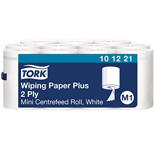 Tork 101221 Starke Mehrzweck Papierwischtücher für das M1 Innenabrollung Mini Spendersystem / 2-lagiges stabiles Papier in weiß, 11 x 214 Tücher (21,5 x 35 cm) Tork 101221 Starke Mehrzweck Papierwischtücher für das M1 Innenabrollung Mini Spendersystem / 2-lagiges stabiles Papier in weiß, 11 x 214 Tücher (21,5 x 35 cm) von Tork